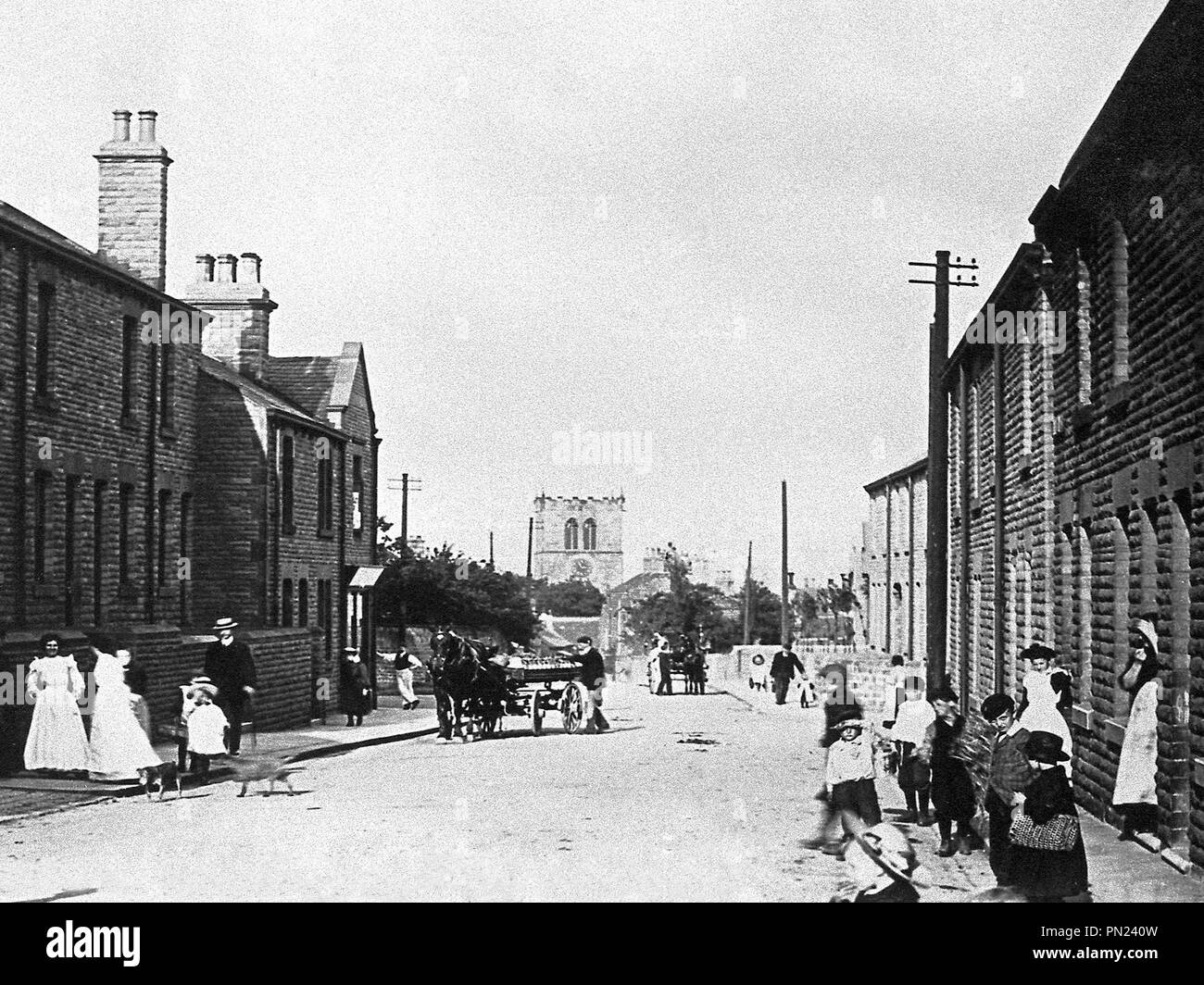 Snape Hill Road, Darfield, agli inizi del novecento Foto Stock