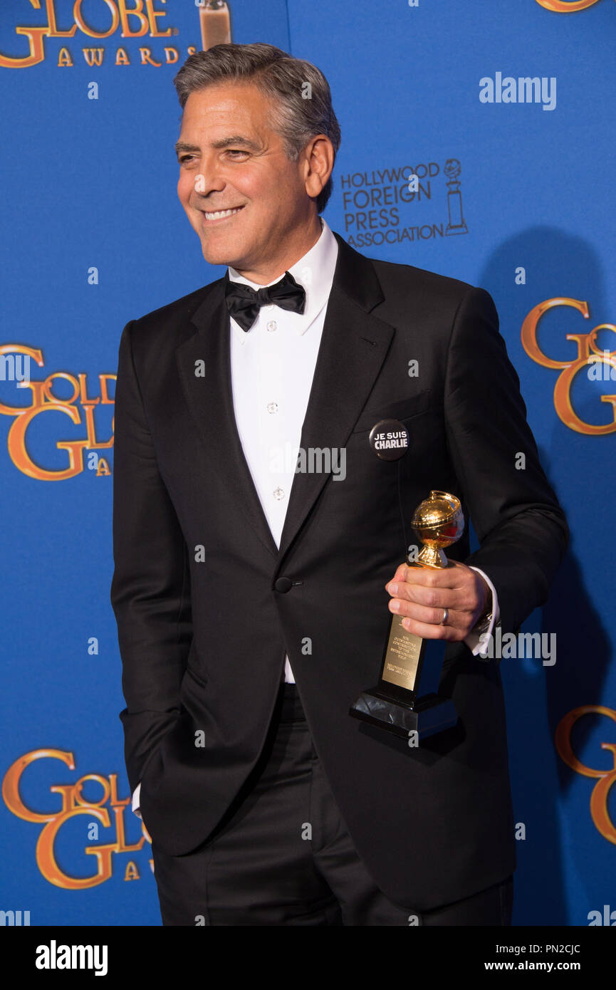 George Clooney accetta la Cecil B. DeMille Award per il suo "eccezionale contributo al campo di intrattenimento" presso la 72Annuale di Golden Globe Awards presso il Beverly Hilton di Beverly Hills, CA domenica 11 gennaio, 2015. Riferimento al file # 32536 669CCR per solo uso editoriale - Tutti i diritti riservati Foto Stock