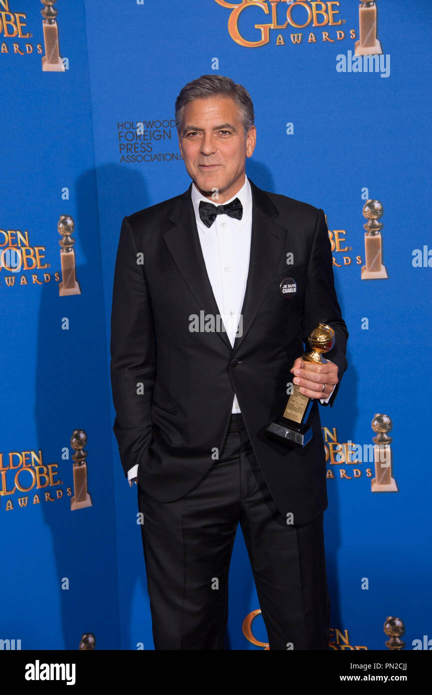 George Clooney accetta la Cecil B. DeMille Award per il suo "eccezionale contributo al campo di intrattenimento" presso la 72Annuale di Golden Globe Awards presso il Beverly Hilton di Beverly Hills, CA domenica 11 gennaio, 2015. Riferimento al file # 32536 671CCR per solo uso editoriale - Tutti i diritti riservati Foto Stock