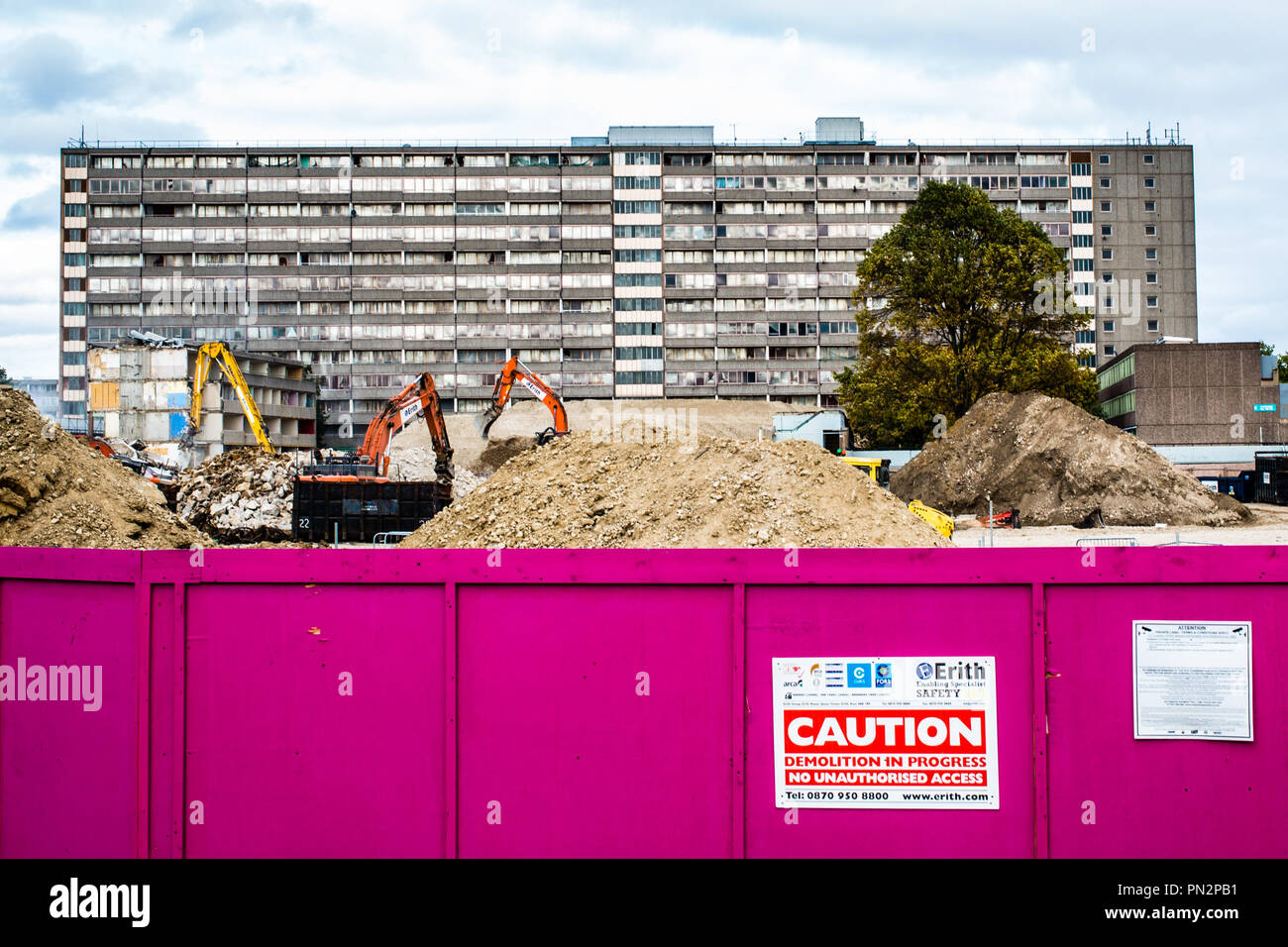 Londra REGNO UNITO 19 settembre 2018 la demolizione del Aylesbury station wagon ad appena due miglia dal case del Parlamento. Foto Stock