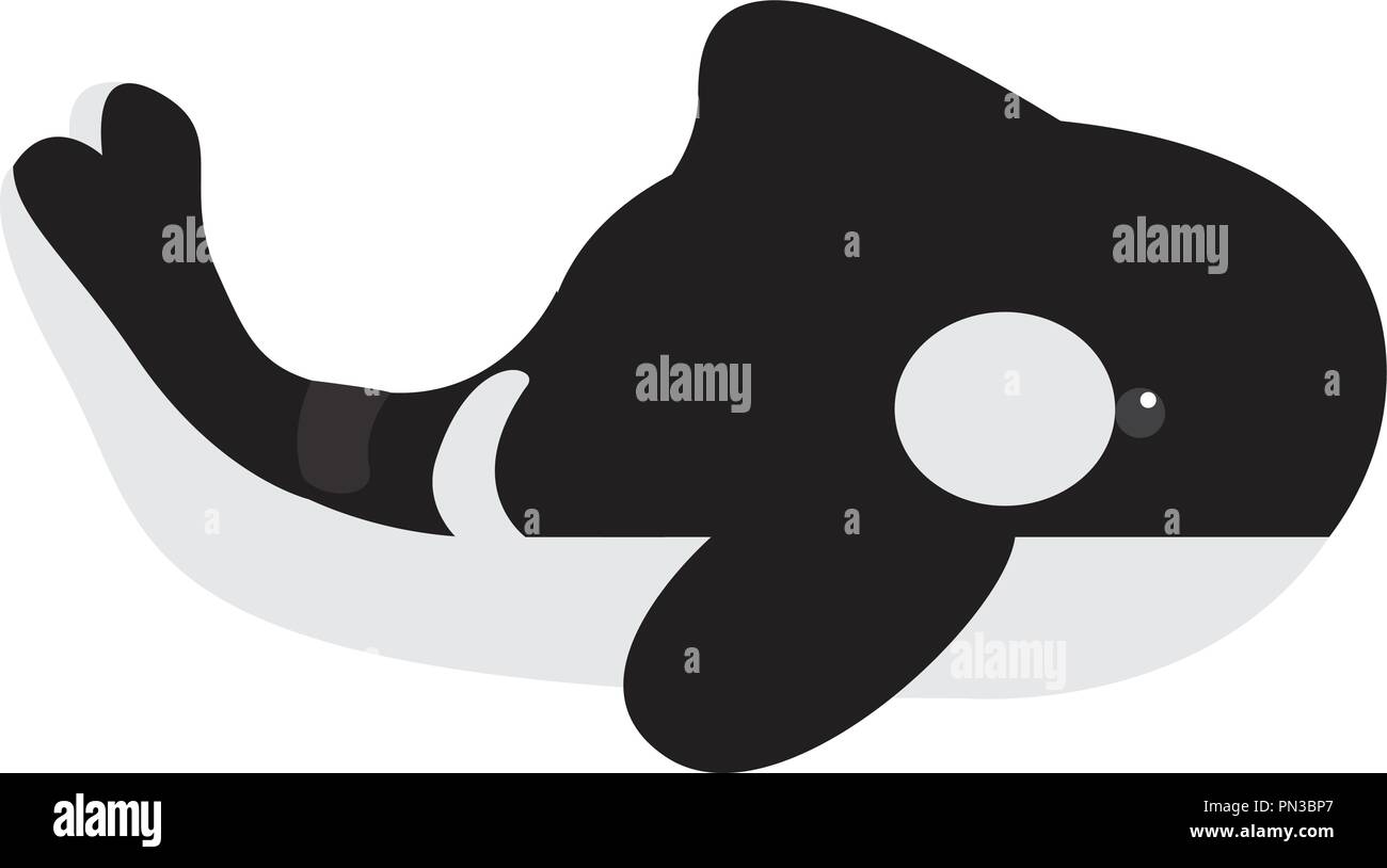 Farcite isolato Killer Whale toy Illustrazione Vettoriale