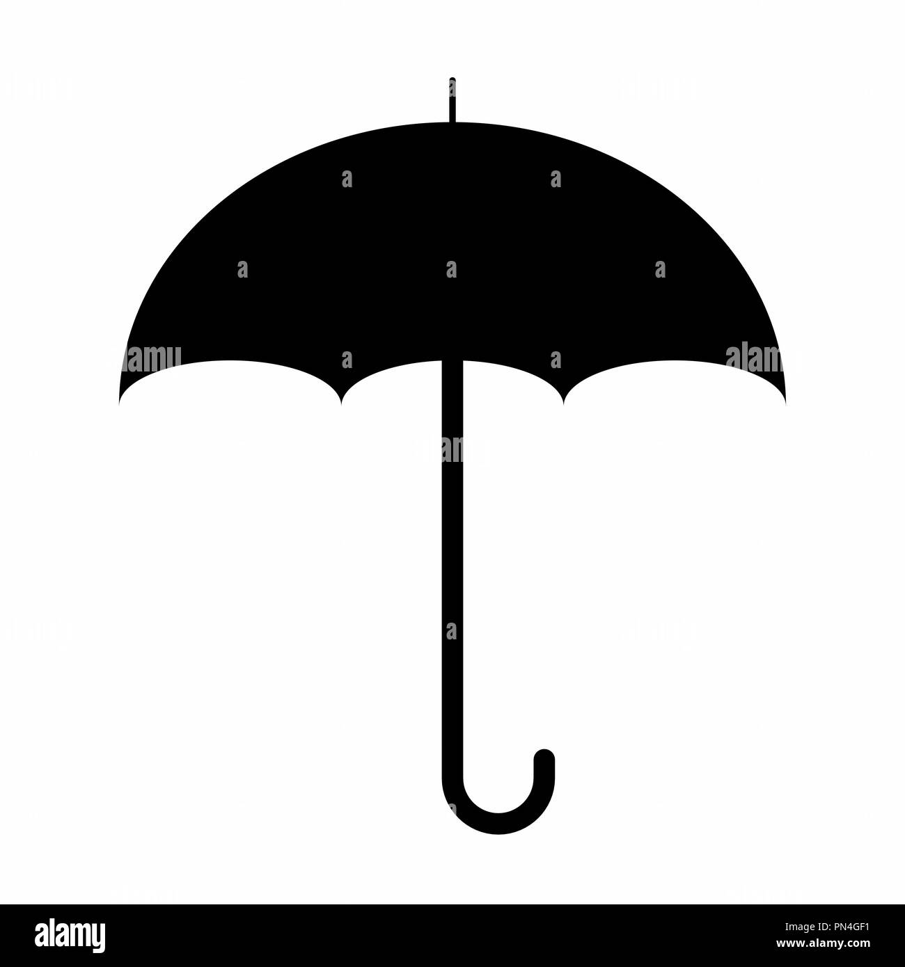 Ombrello illustrazione silhouette Illustrazione Vettoriale