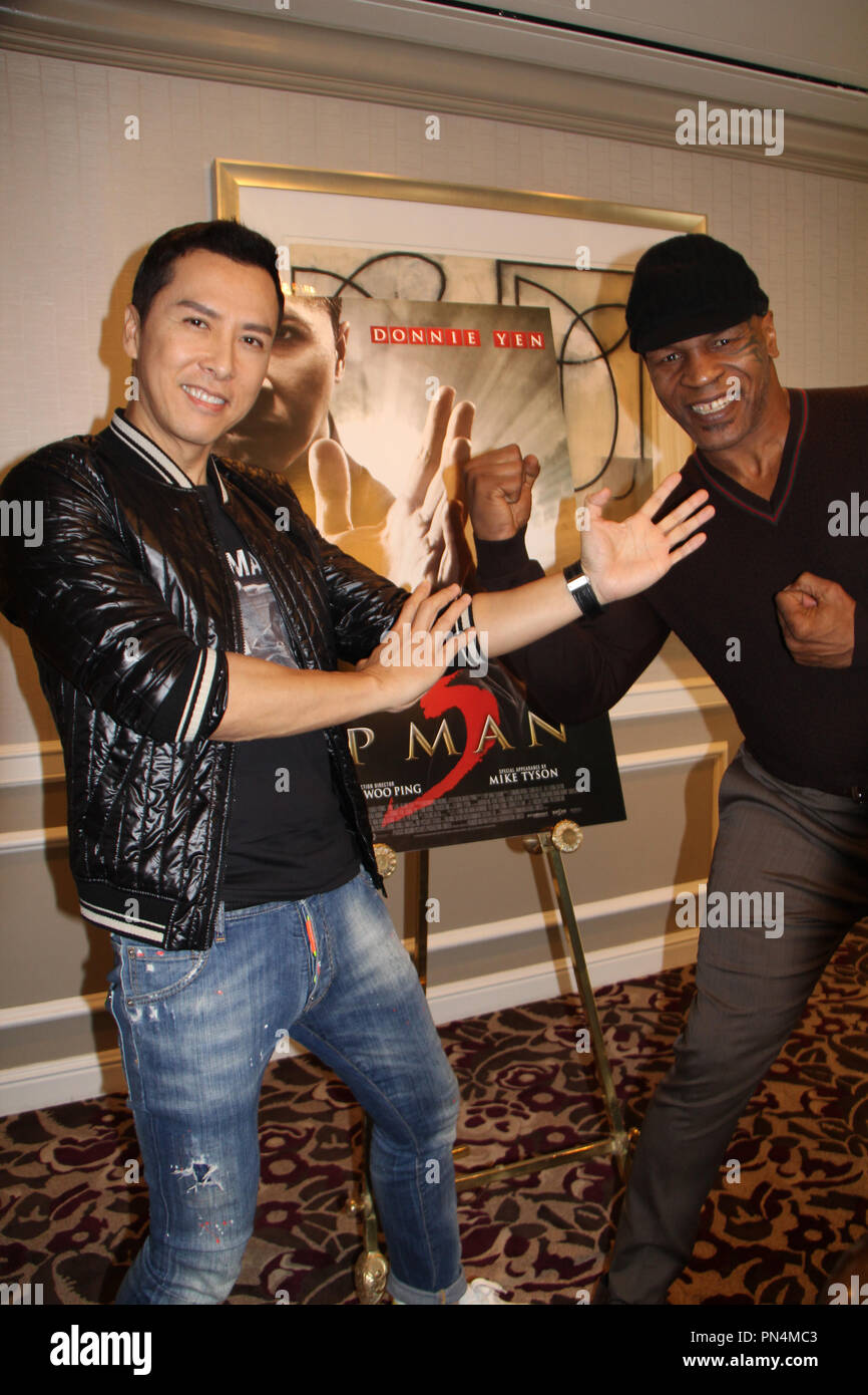 Donnie Yen, Mike Tyson 01/20/2016 "Ip Man3' Photocall tenutosi al Four Seasons Hotel Los Angeles at Beverly Hills, CA Foto di Izumi Hasegawa / HNW / PictureLux Foto Stock