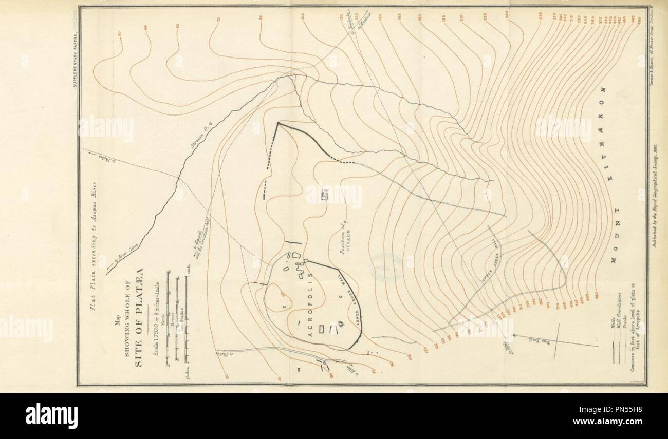 Immagine dalla pagina 89 di 'La topografia della battaglia di Plataea. La città di Plataea campo di Leuctra . Con mappe e piani' . Foto Stock