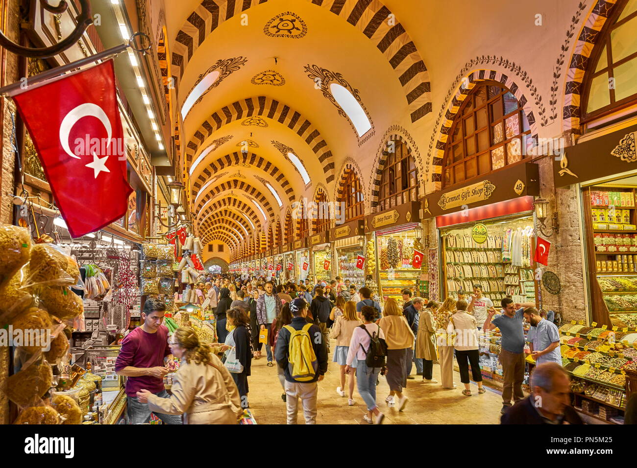 Il Bazaar Egiziano, Istanbul, Turchia Foto Stock