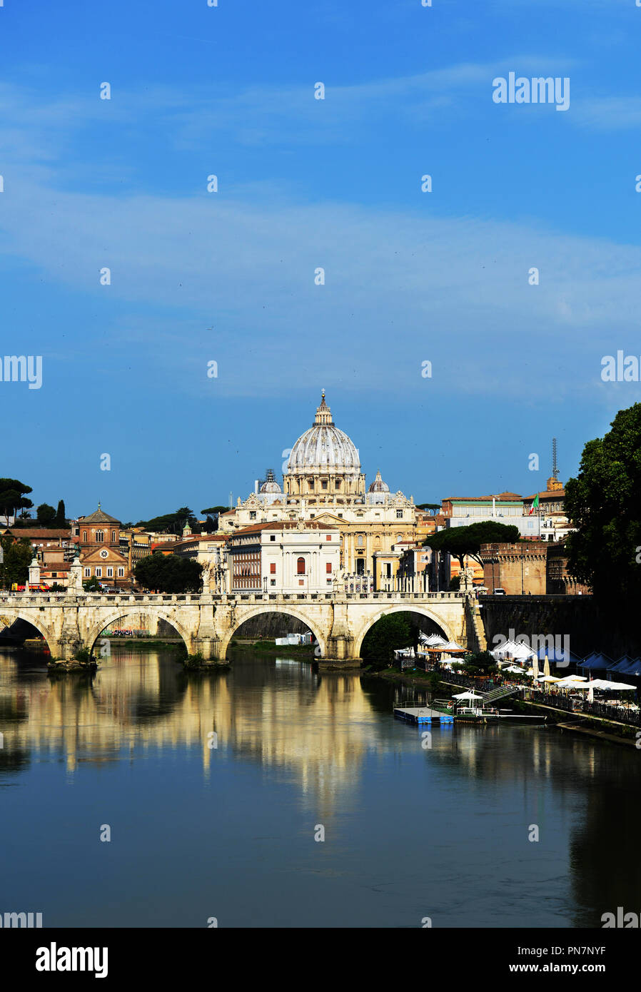 Una romantica vista del Vaticano. Foto Stock