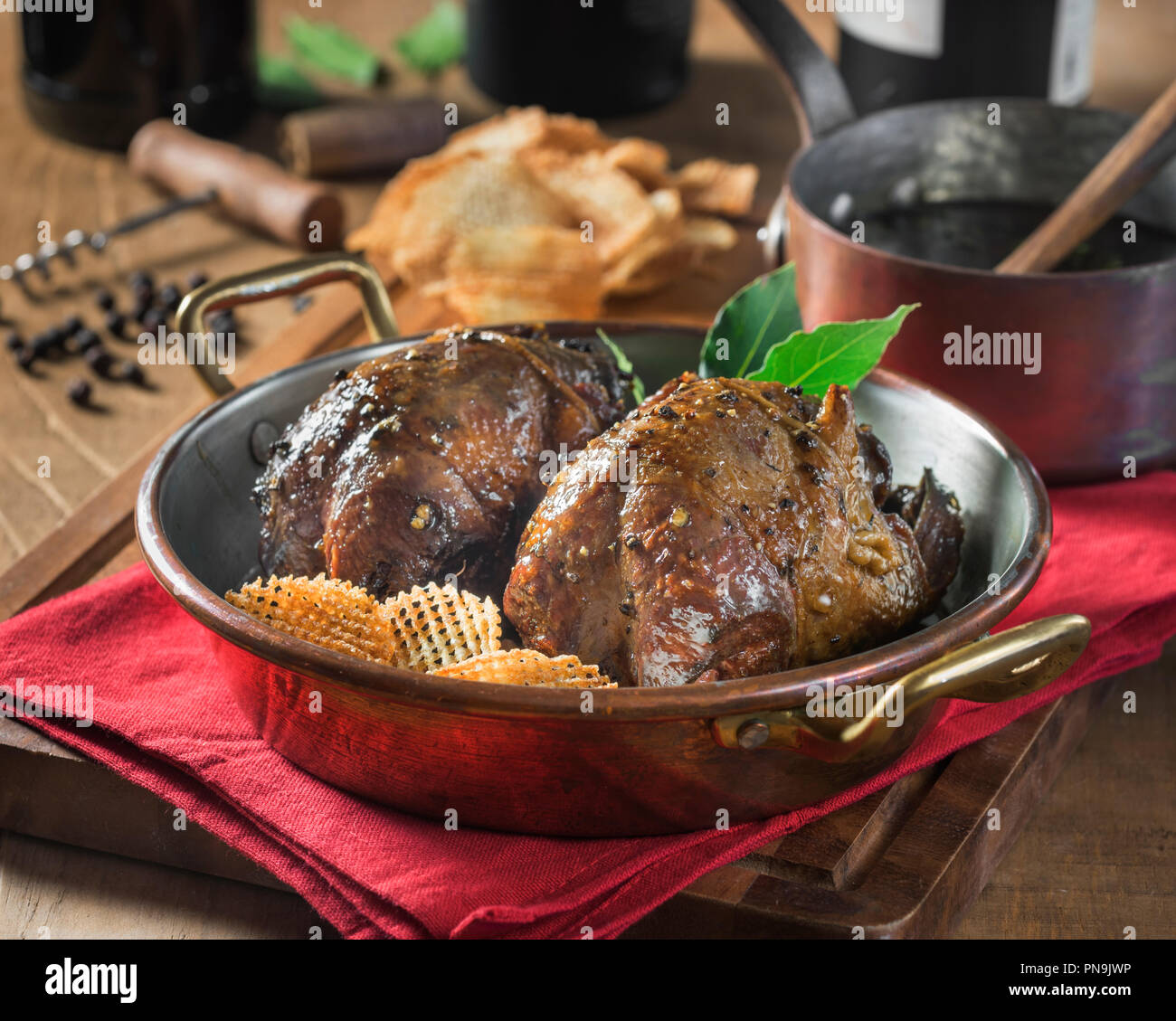 Arrosto di gallo cedrone. Gioco bird Food UK Foto Stock
