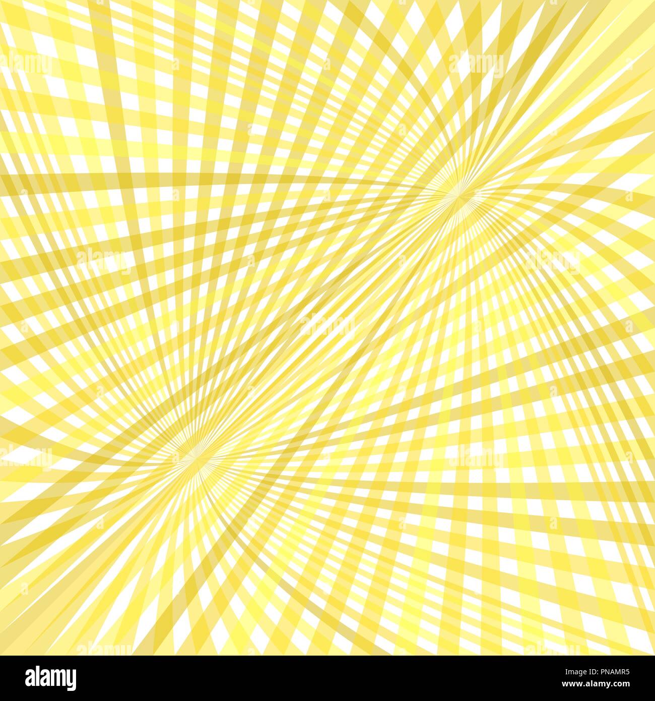 Abstract sfondo dinamico - illustrazione vettoriale da raggi a strisce in toni di colore giallo Illustrazione Vettoriale