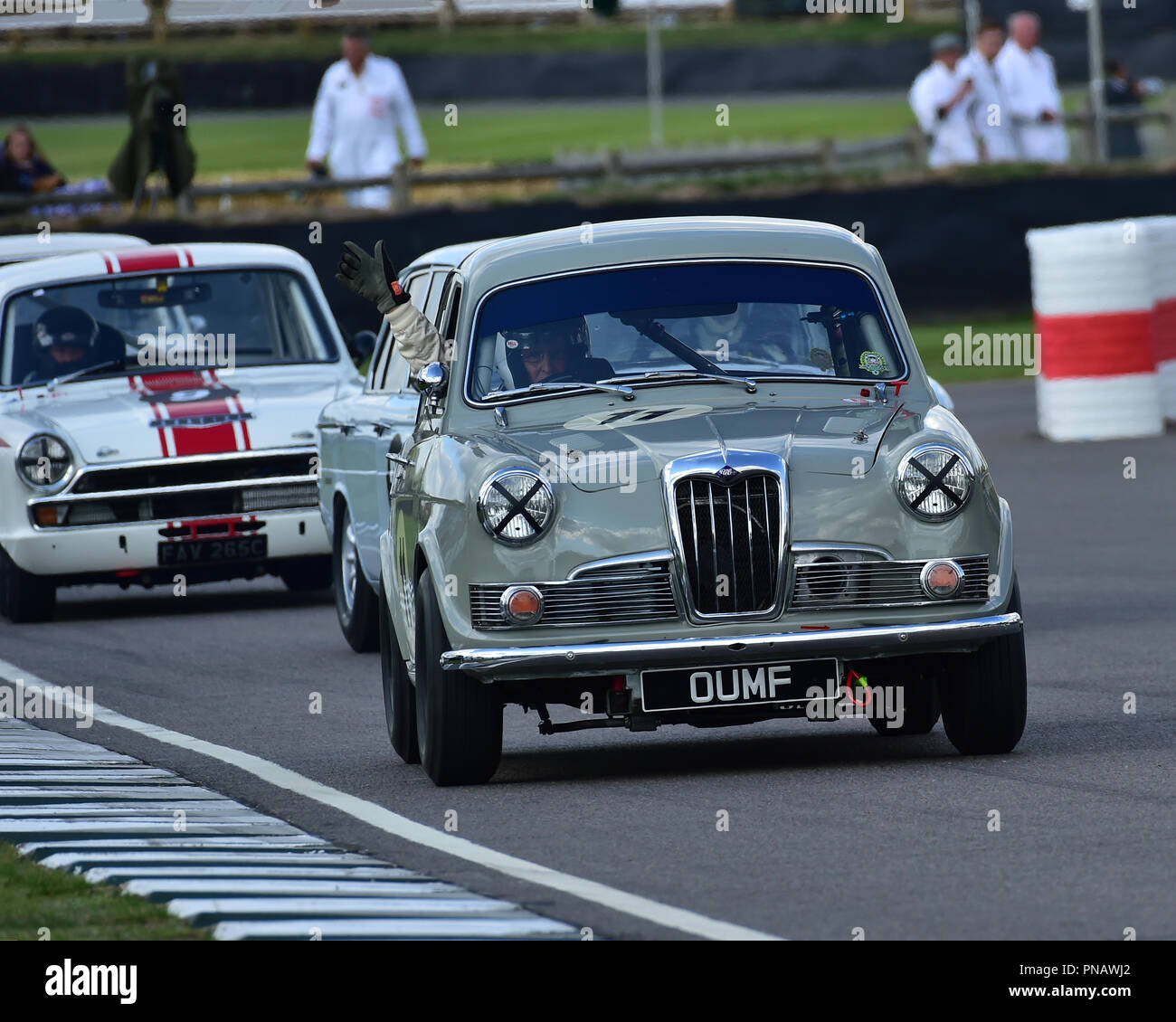 Ding Boston, Riley unidirezionale-cinque, St Marys trofeo, produzione automobili berlina, 1960 al 1966, Goodwood 2018, settembre 2018, automobili, automobili, c Foto Stock