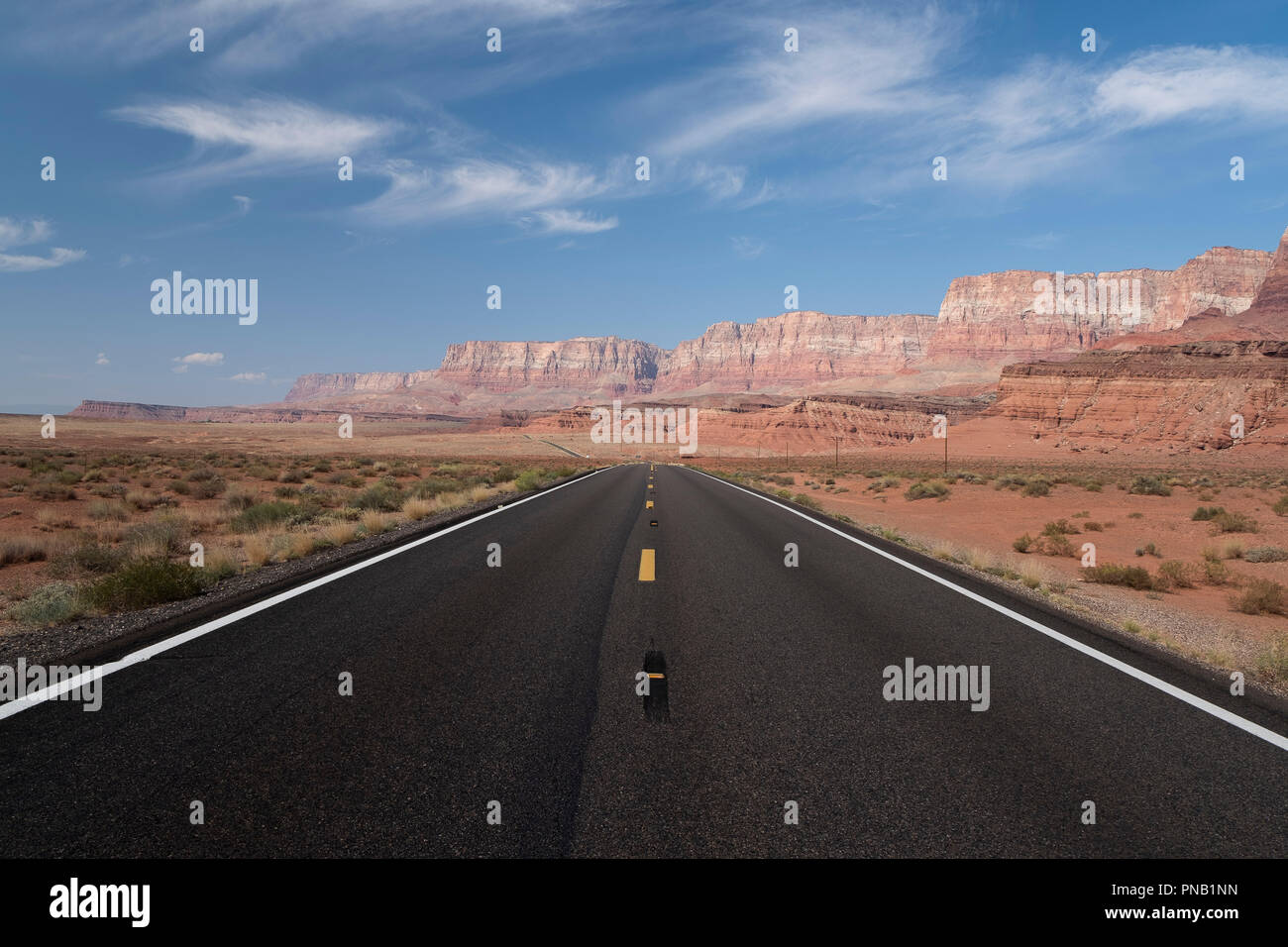 Autostrada 89A in Northern Arizona Vermillion Cliffs Foto Stock