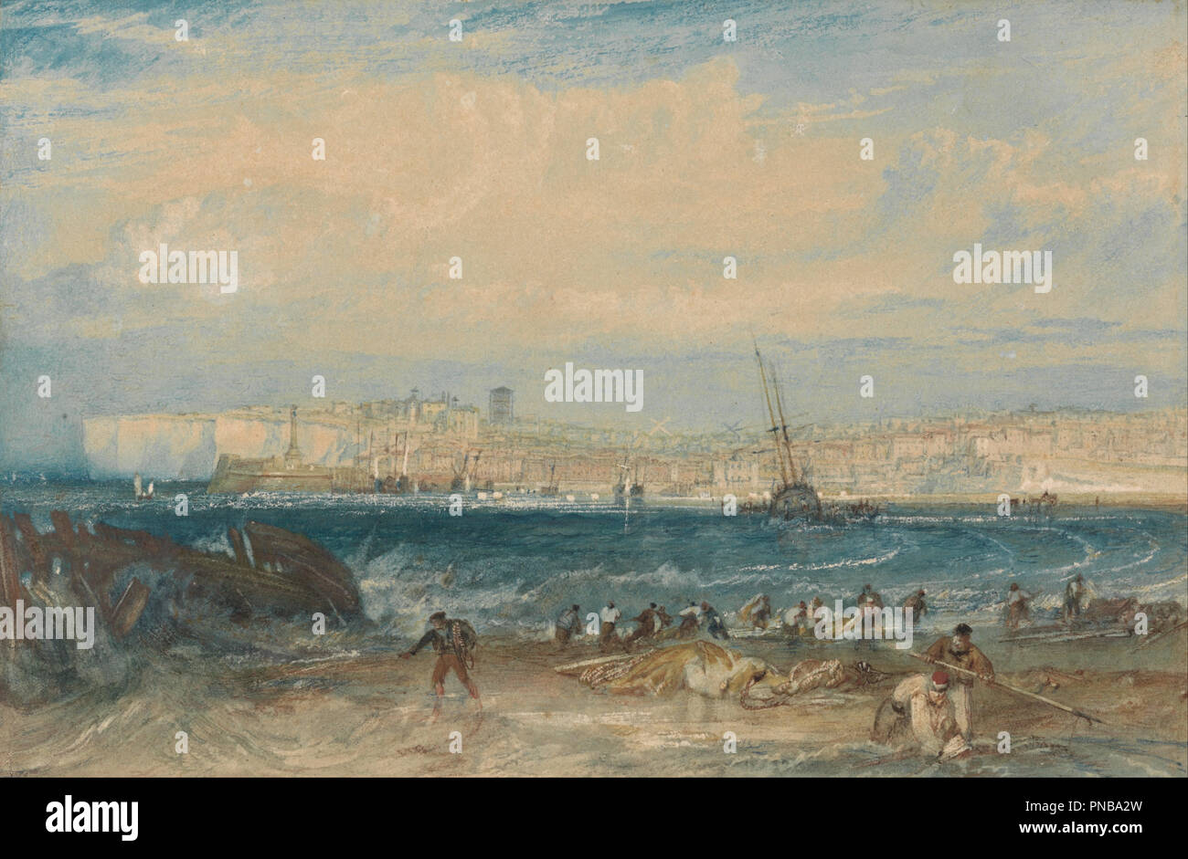 Margate. Data/Periodo: ca. 1822. La pittura. Acquerello. Altezza: 156 mm (6.14 in); larghezza: 235 mm (9,25 in). Autore: J. M. W. Turner. Foto Stock