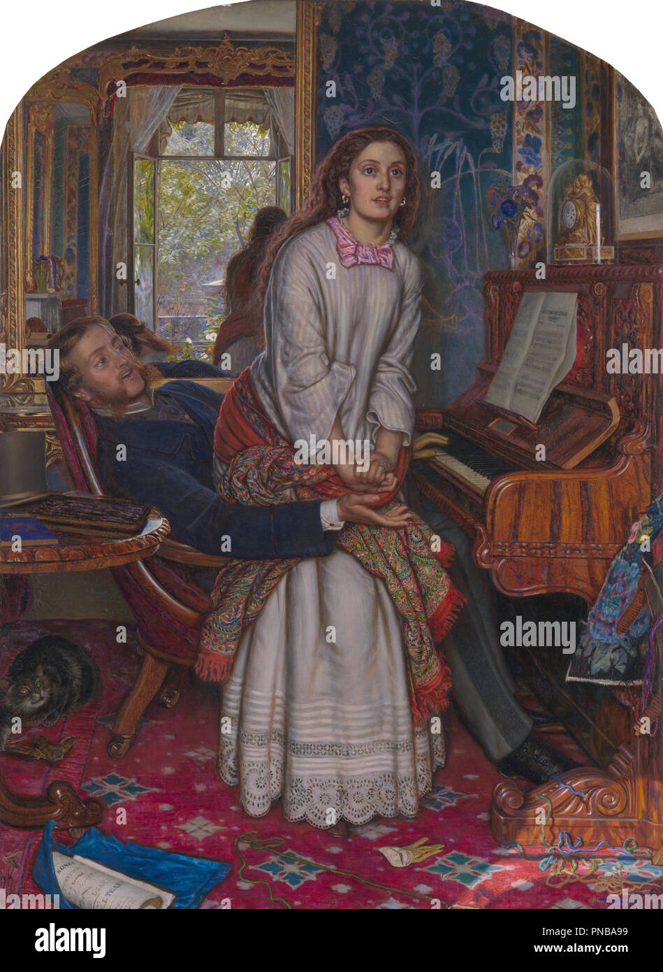 Il risveglio della coscienza. Data/Periodo: 1853. La pittura. Olio su tela. Altezza: 76,2 cm (30 in); Larghezza: 55,9 cm (22 in). Author: William Holman Hunt. BOMBERG, David. Foto Stock