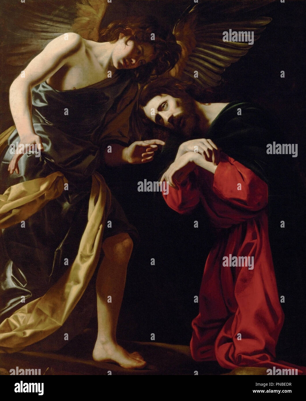 Cristo sul monte degli Ulivi (Cristo la paura della morte). Data/Periodo: tra 1615 e 1617. La pittura. Altezza: 1480 mm (58.26 in); Larghezza: 1.240 mm (48.81 in). Autore: Battistello Caracciolo. CARACCIOLO, BATTISTELLO. Foto Stock