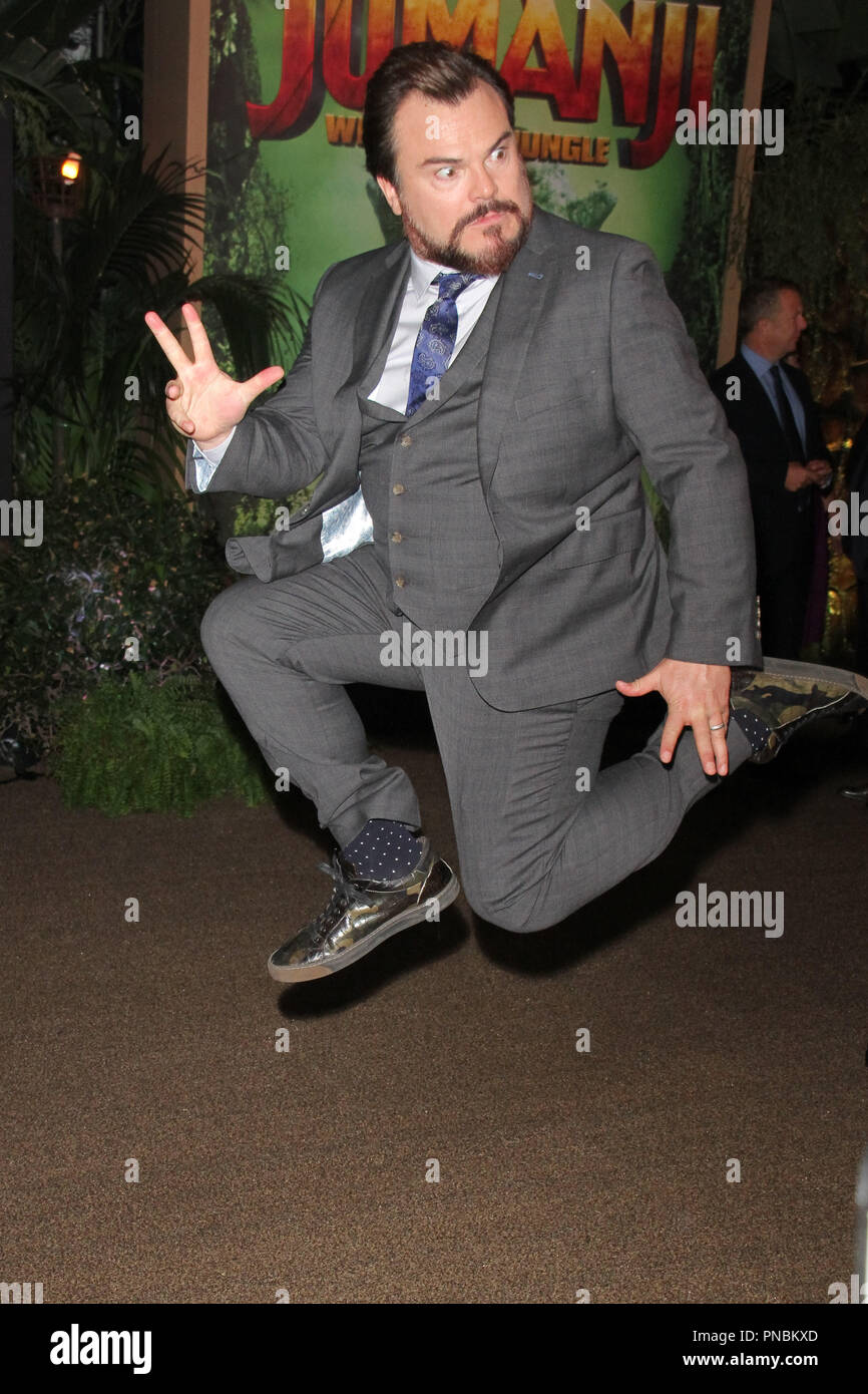 Jack Black alla premiere di Columbia Pictures' 'Jumanji: Welcome to the Jungle" tenutasi presso la leva TCL Teatro Cinese a Hollywood, CA, Dicembre11, 2017. Foto di Giuseppe Martinez / PictureLux Foto Stock