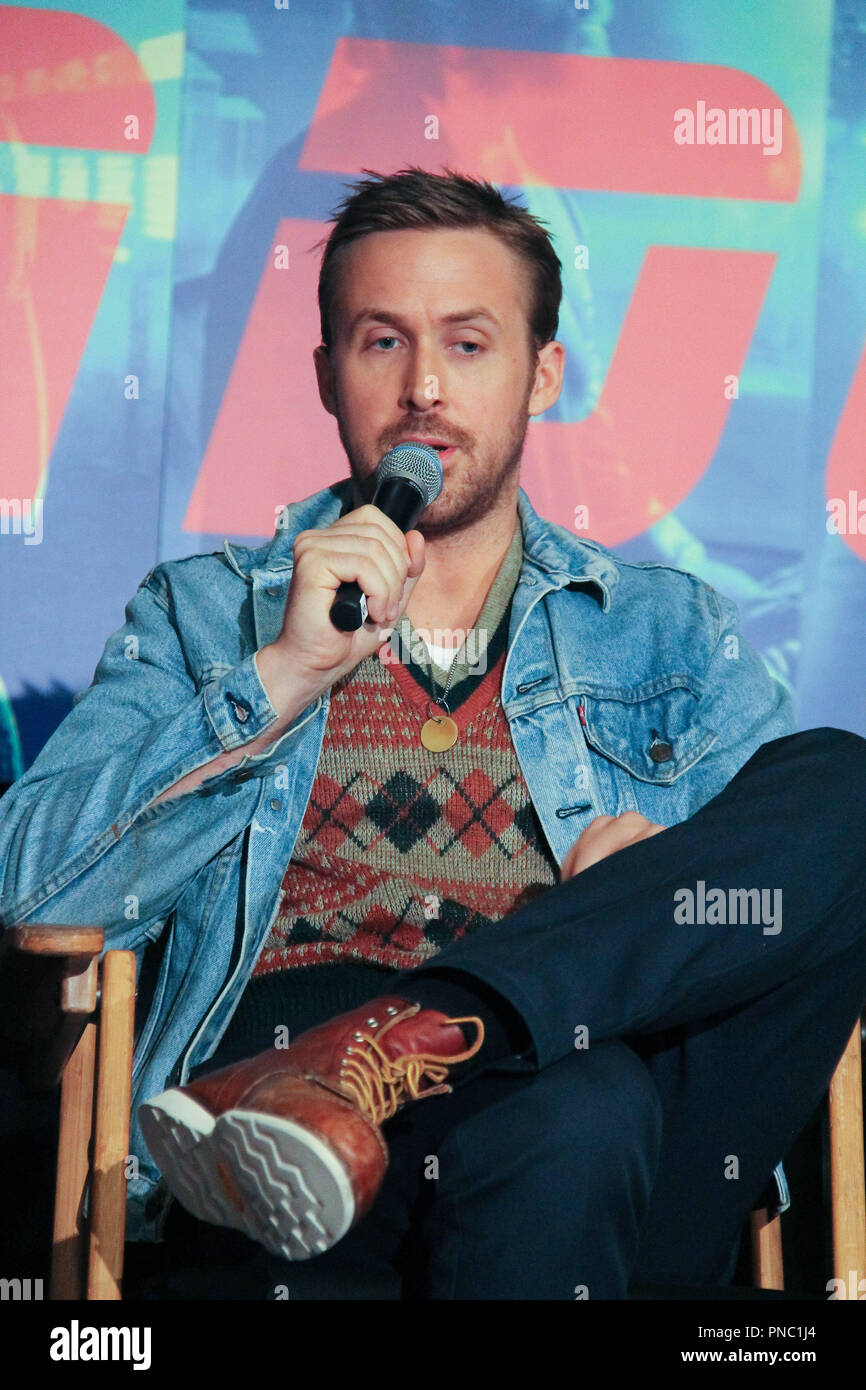 Ryan Gosling 09/24/2017 "Blade Runner 2049' conferenza stampa tenutasi a JW Marriott Los Angeles L.A. Vive a Los Angeles, CA Foto di Izumi Hasegawa / HNW / PictureLux Foto Stock