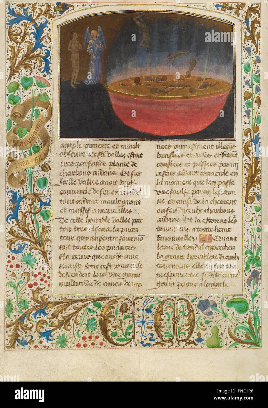 Il tormento degli assassini. Data/Periodo: 1475. Folio. Tempere, foglia oro, oro dipingere e inchiostro su pergamena. Autore: Simon Marmion. Foto Stock