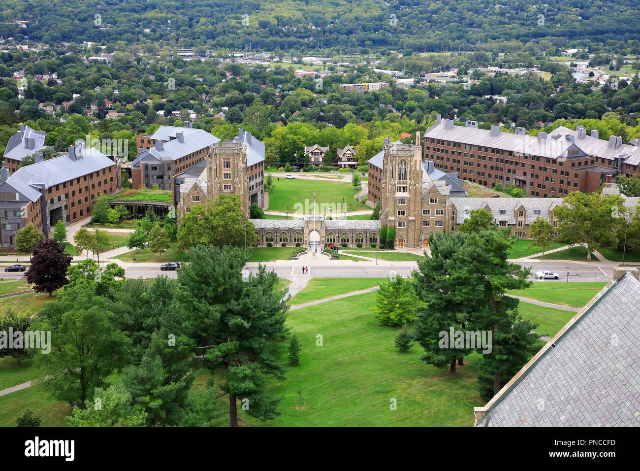La vista della Cornell University campus. Ithaca. New York.USA Foto Stock