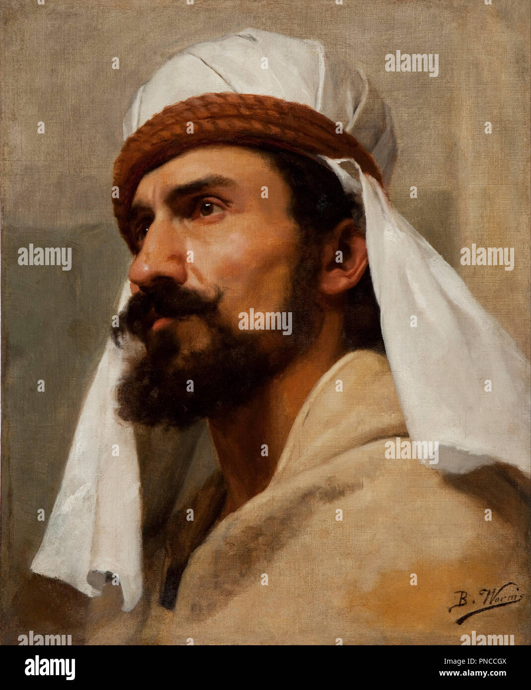 Bedouin. Data/Periodo: decade di 1890. La pittura. Olio su tela. Autore: Berthe worm. Foto Stock