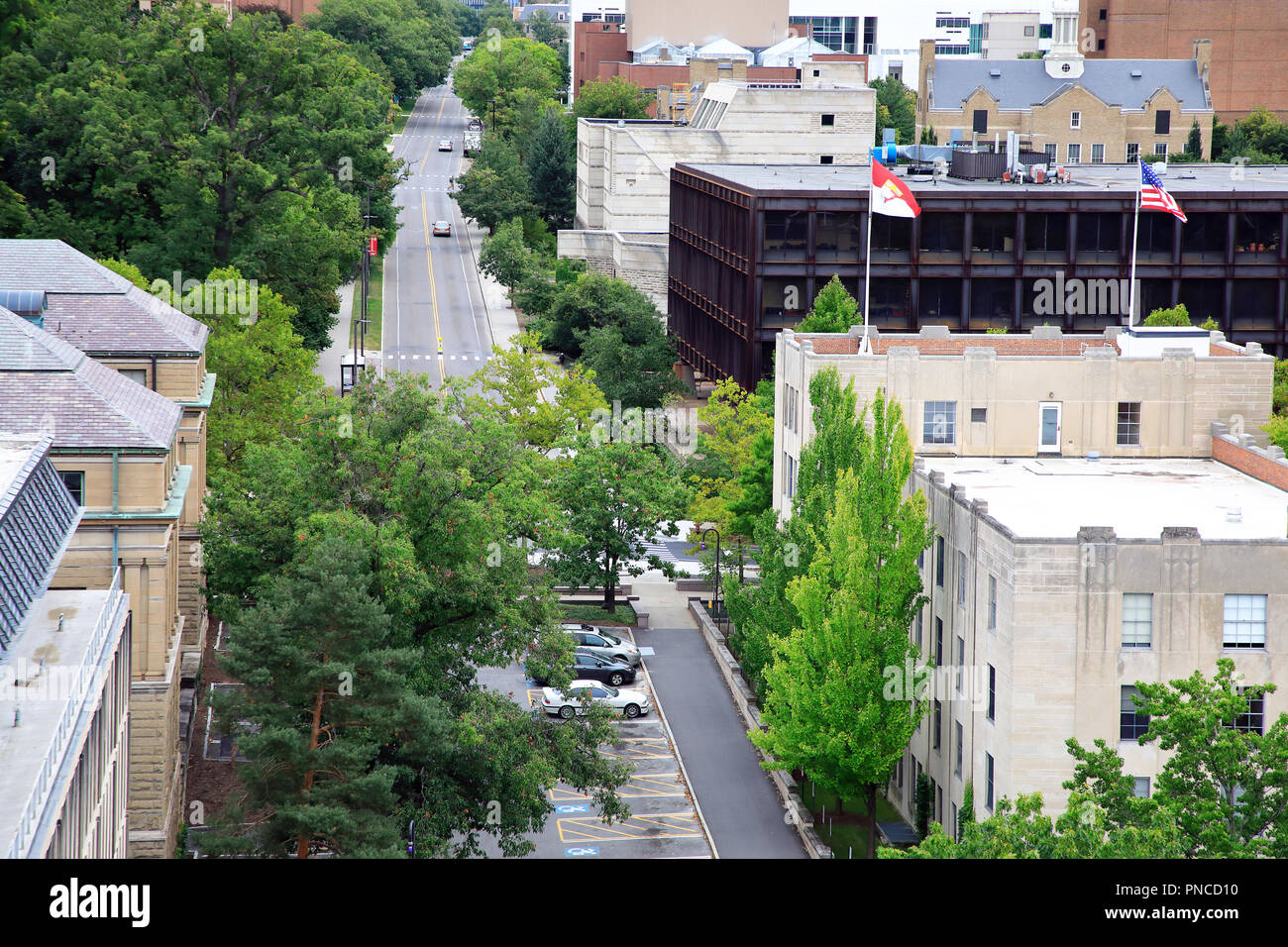 La vista della Cornell University campus. Ithaca. New York.USA Foto Stock