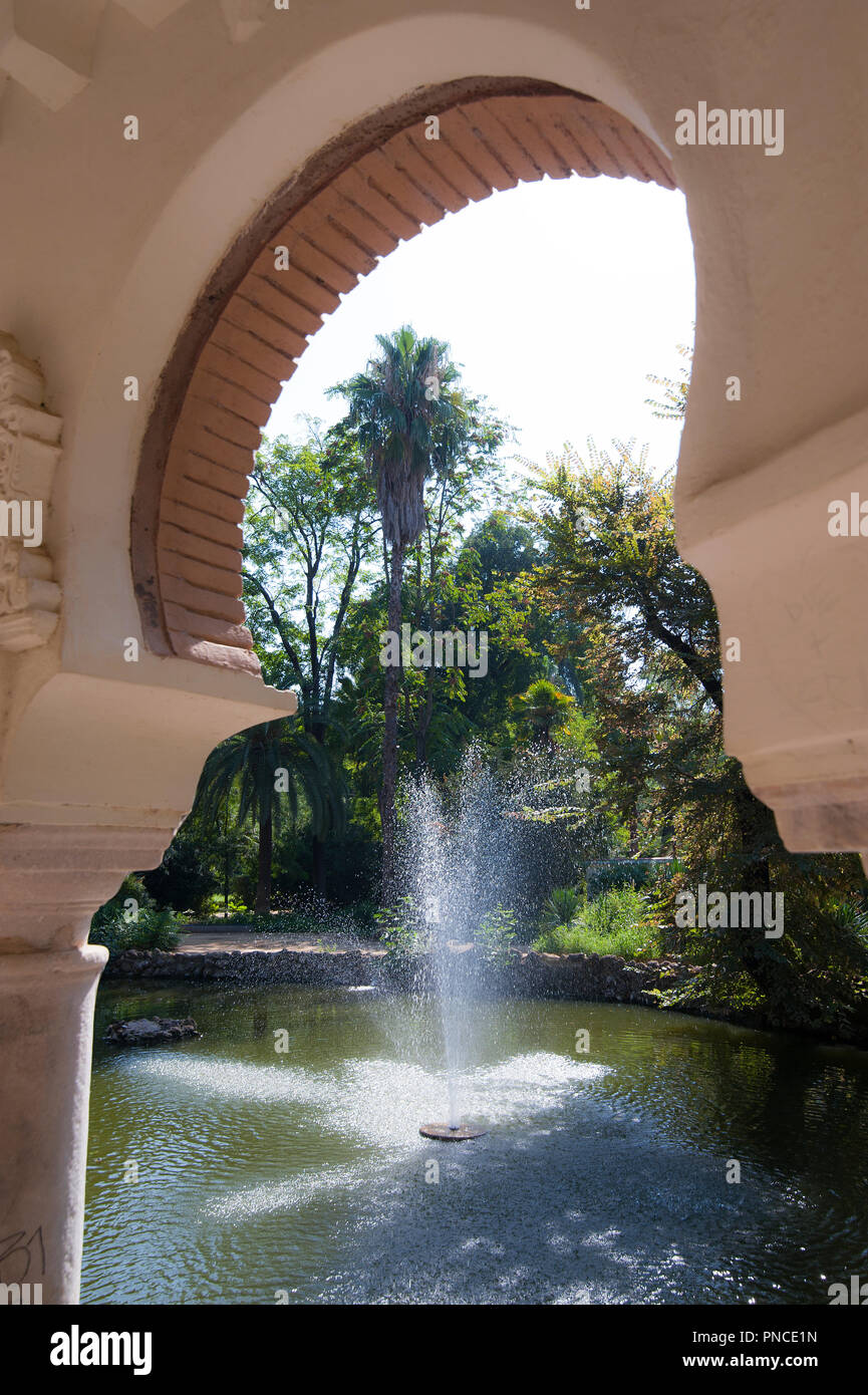 Spagna, Siviglia: il Parque de María Luisa (María Luisa Park è un parco pubblico che si estende lungo il fiume Guadalquivir. Si tratta di Siviglia il principale g Foto Stock