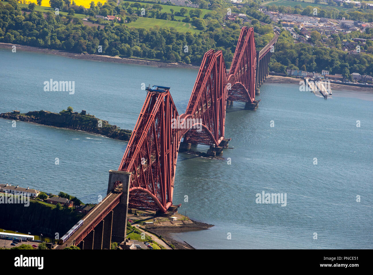 Vista aerea del Forth Bridge Foto Stock