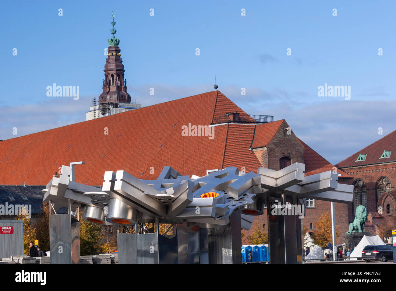 Città scultura frattale da Elisabeth Toubro, Søren Kierkegaards Plads, København Copenaghen, Danimarca Foto Stock