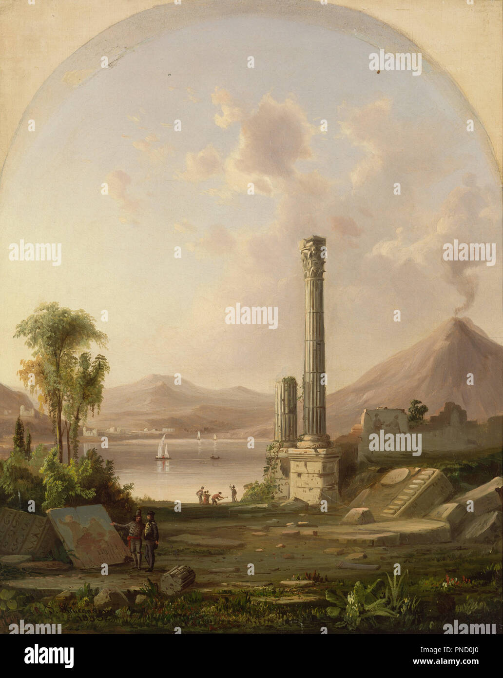 Pompei. Data/Periodo: 1855. La pittura. Olio su tela Olio su tela. Altezza: 533.40 mm (21 in); larghezza: 431.80 mm (17 in). Autore: Robert S. Duncanson. Foto Stock
