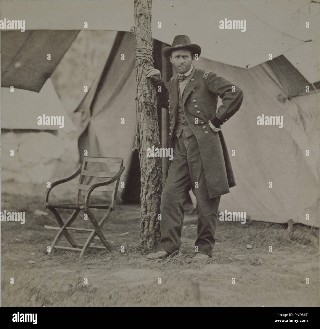 Ulisse S. Grant. Data/Periodo: 1864. Fotografia. Albume stampa. Altezza: 116 mm (4,56 in); larghezza: 121 mm (4,76 in). Autore: Mathew B. Brady. Foto Stock
