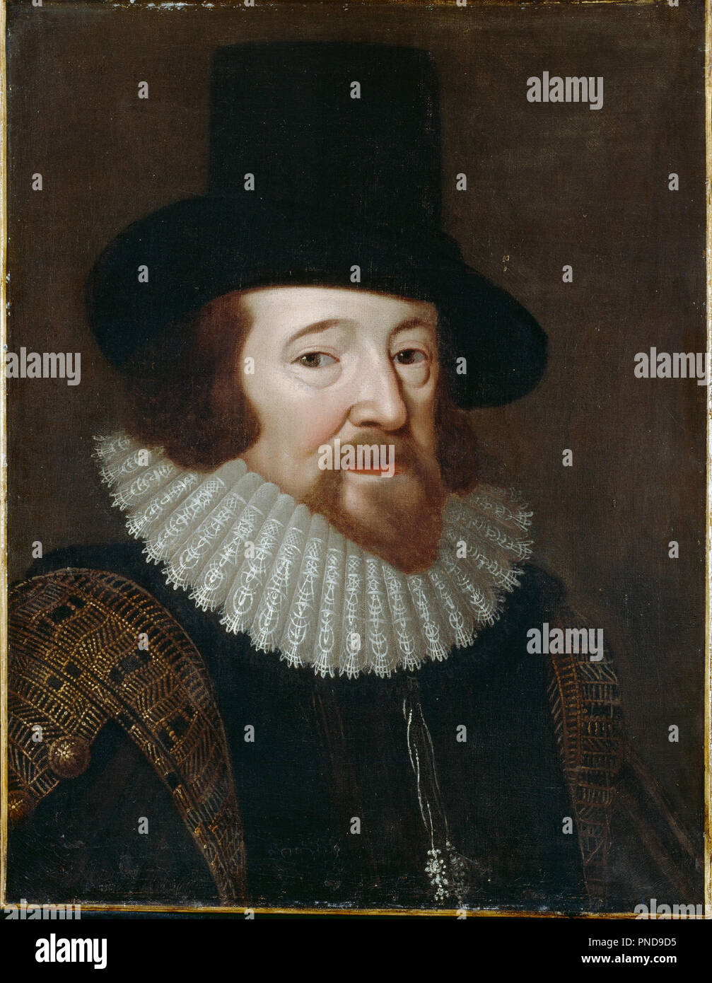 Francis Bacon. Data/Periodo: ca. 1622. La pittura. Olio su tela olio. Altezza: 610 mm (24.01 in); larghezza: 470 mm (18,50 in). Autore: British School. Anonimo. Foto Stock