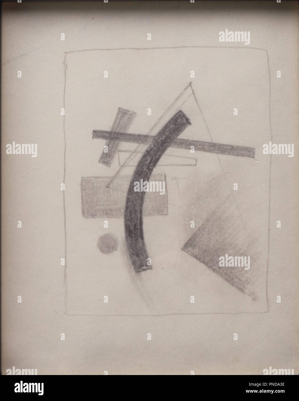 Untitled [Nakov S-472]. Data/Periodo: ca. 1915. Disegno. Matita. Altezza: 290 mm (11,41 in); larghezza: 260 mm (10,23 in). Autore: KAZIMIR MALEVICH. Foto Stock