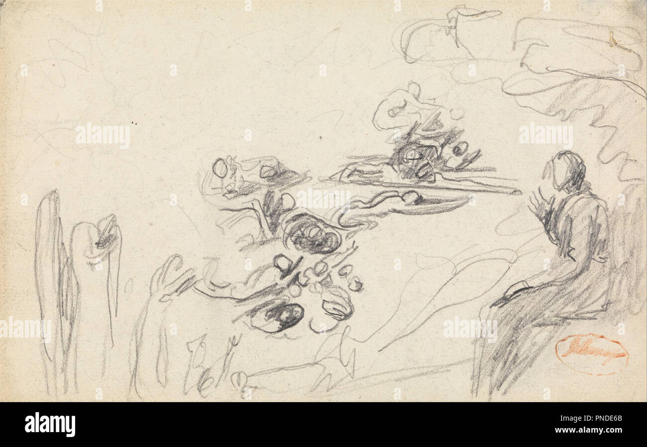 *** Composizione Studio 31. Disegno. Grafite su carta. Altezza: 140 mm (5.51 in); larghezza: 229 mm (9.01 in). Autore: George Romney. Foto Stock