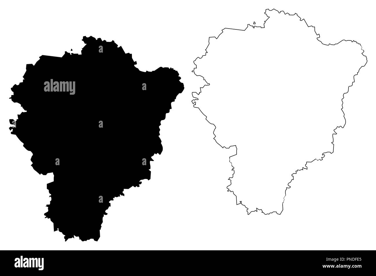 Yaroslavl Oblast (Russia, soggetti della Federazione Russa, Oblasts della Russia) mappa illustrazione vettoriale, scribble schizzo Yaroslavl Oblast mappa Illustrazione Vettoriale