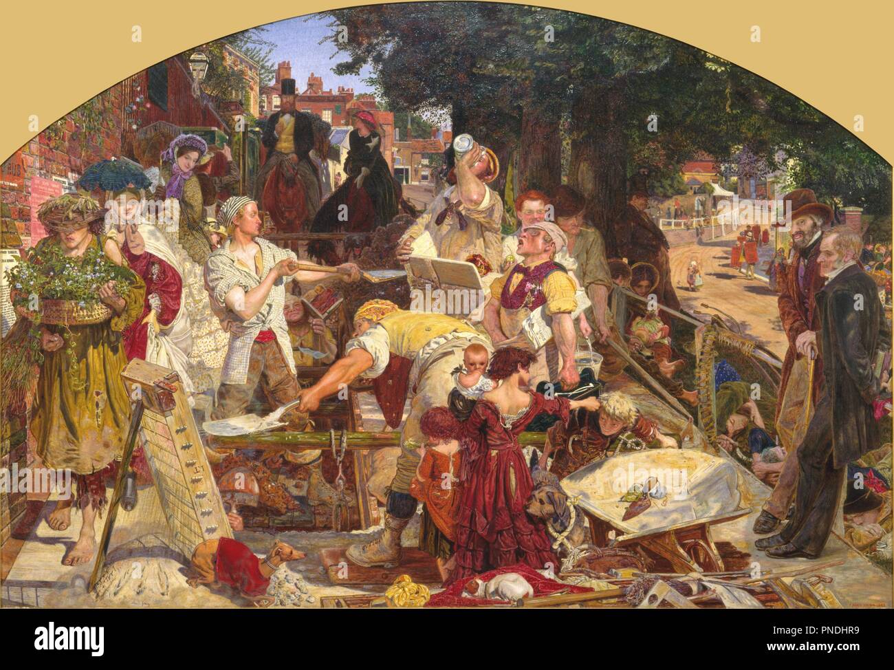 Lavoro. Data/Periodo: 1863. La pittura. Olio su tela. Larghezza: 990 mm. Altezza: 684 mm. Autore: Ford Madox Brown. Foto Stock
