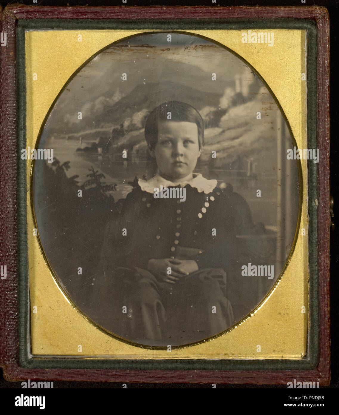 Ritratto di Edward Carrington, Jr. / Zio Ed. Edward Carrington. Data/Periodo: 1842. Fotografia. Daguerreotype (incassato oggetto). Altezza: 74 mm (2.91 in); larghezza: 59 mm (2.32 in). Autore: Geremia barella. Foto Stock