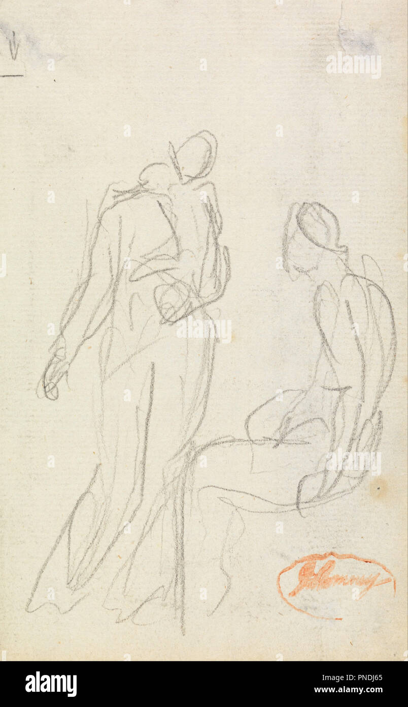 *** Composizione dello studio 2. Disegno. Grafite su carta. Altezza: 140 mm (5.51 in); larghezza: 89 mm (3.50 in). Autore: George Romney. Foto Stock