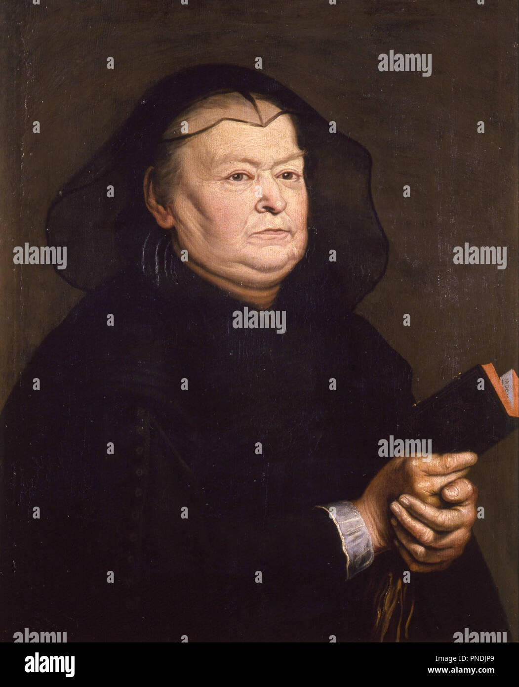 Ritratto di una vedova. Data/Periodo: 1630 - 1640. La pittura. Olio su tela. Altezza: 71.50 mm (2.81 in); larghezza: 59 mm (2.32 in). Autore: Giusto Suttermans. Sustermans, Justus (giusto). Foto Stock