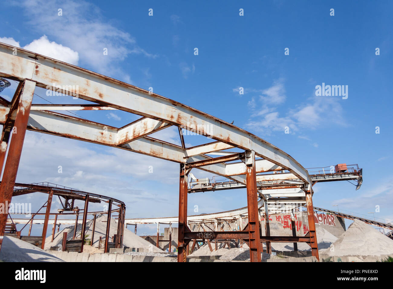 La calce e la malta opere (Kalk- og Mørtelvaerket), Kalkbraenderiloebskaj, Nordhavn, Copenaghen, Danimarca, ora demolito Foto Stock