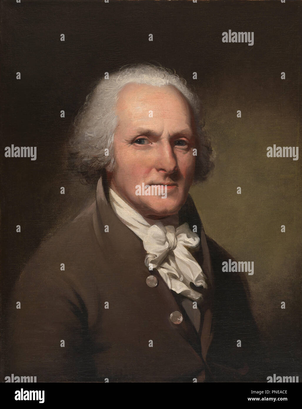 Charles Willson Peale autoritratto. Data/Periodo: ca. 1791. La pittura. Olio su tela. Altezza: 848 mm (33.38 in); larghezza: 721 mm (28.38 in). Foto Stock