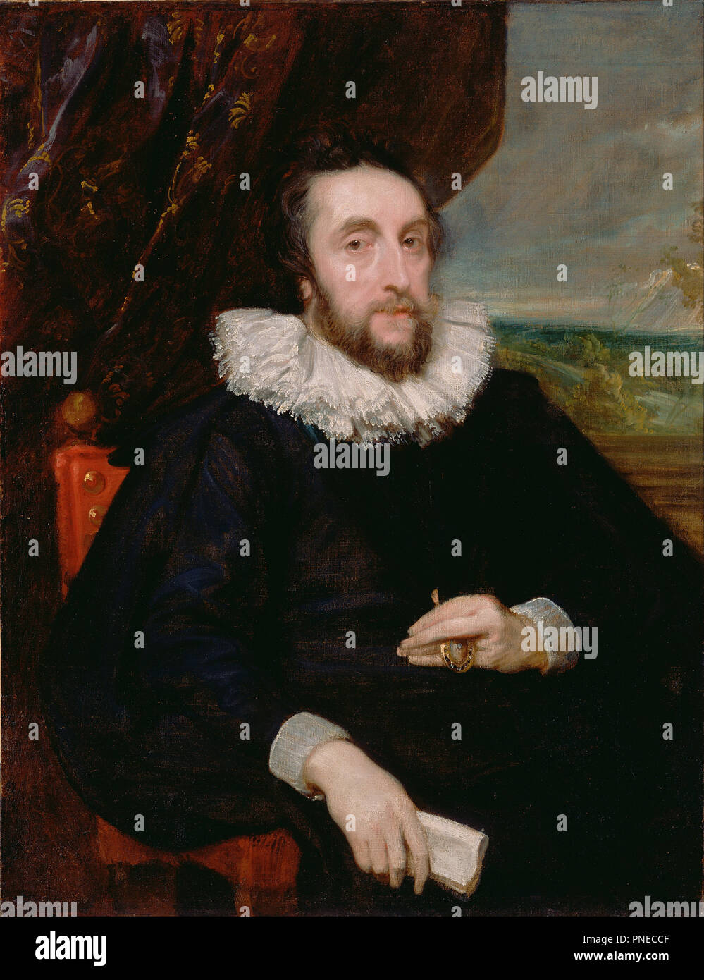 Thomas Howard, XXI Conte di Arundel. Data/Periodo: ca. 1620 - 1621. La pittura. Olio su tela. Altezza: 102,9 cm (40,5 in); Larghezza: 79,4 cm (31,2 in). Autore: Van Dyck, Anthony. Foto Stock