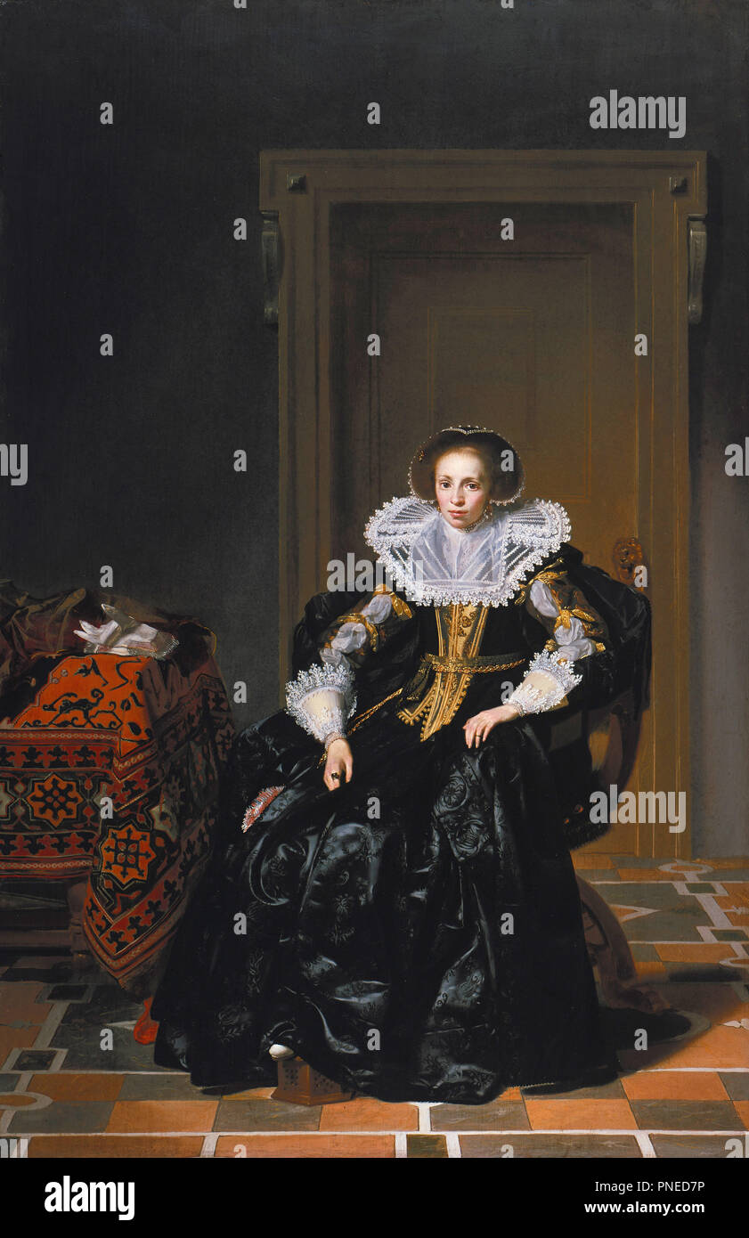 Ritratto di una donna. Data/Periodo: 1632. La pittura. Olio su legno di quercia. Altezza: 79 cm (31,1 in); larghezza: 52 cm (20.4 in.). Autore: Thomas De Keyser. KEYSER, THOMAS DE. Foto Stock