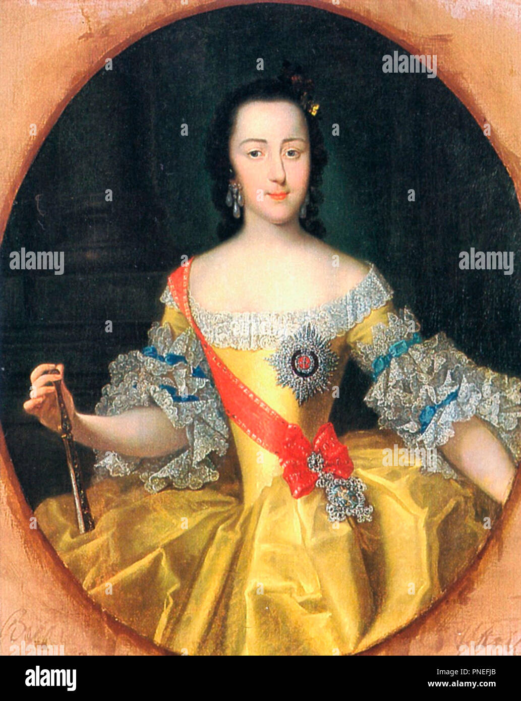 L'imperatrice Caterina la Grande, George Christoph Grooth, circa 1845 Foto Stock