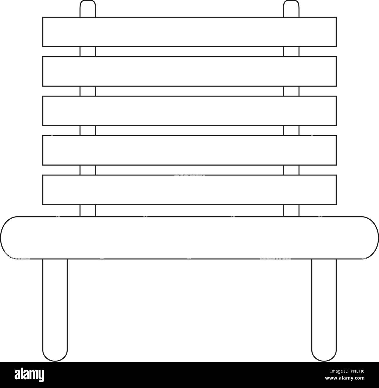 Isolato in legno icona da banco Illustrazione Vettoriale