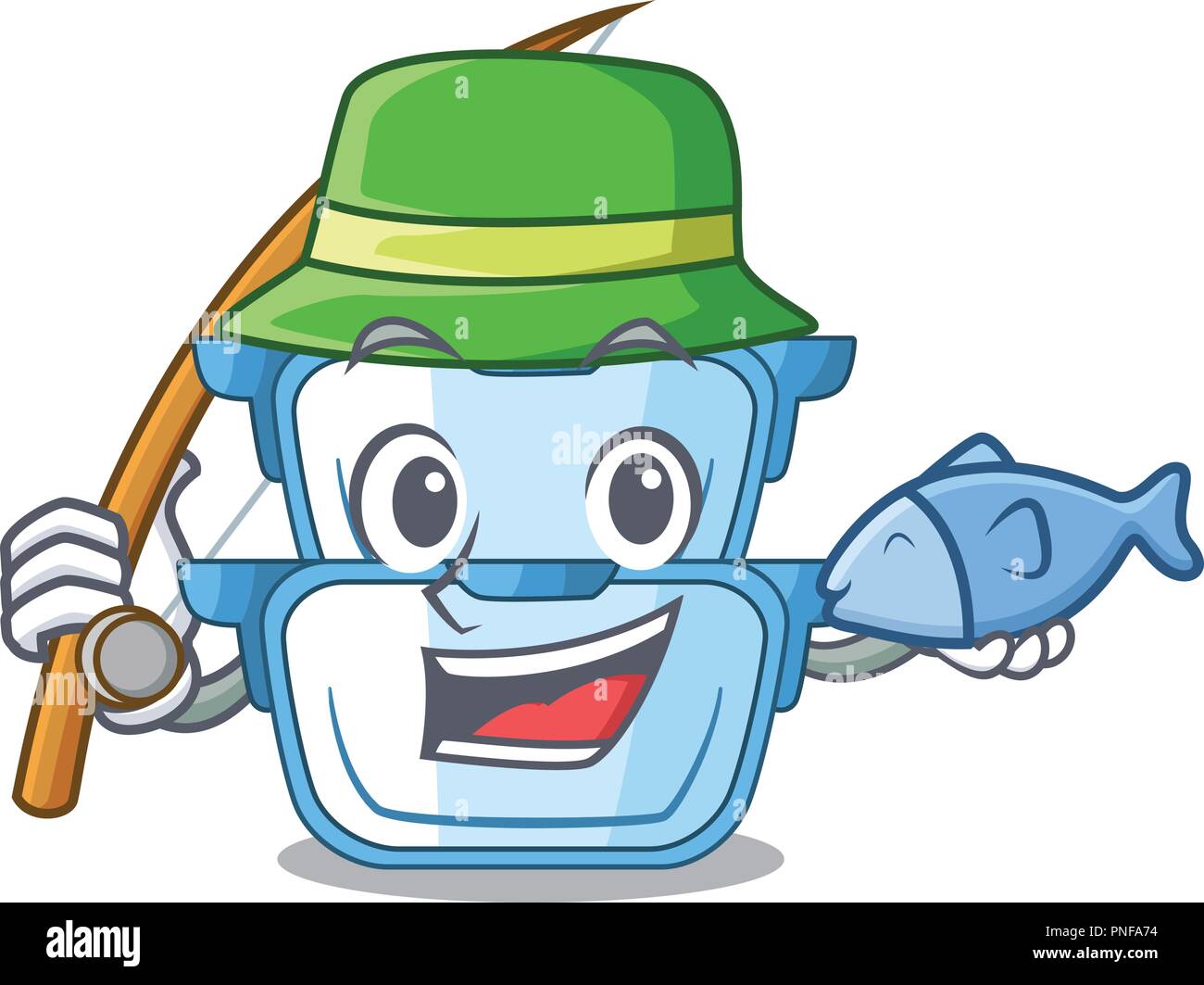 La pesca cartoon Doppia caldaia per la cottura Illustrazione Vettoriale