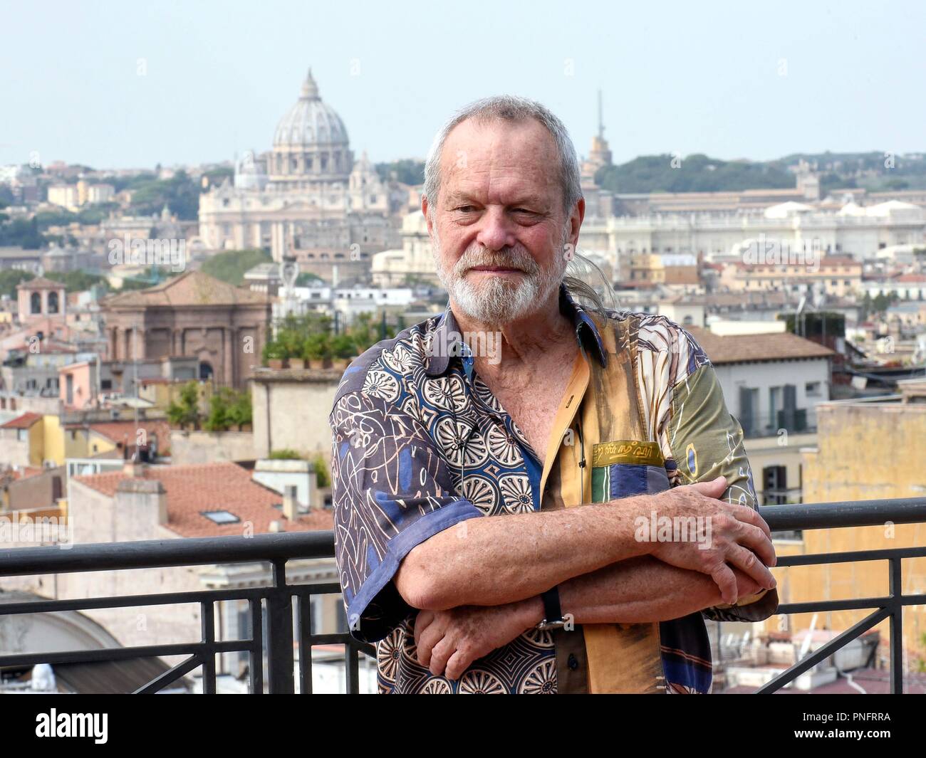 Italia, Roma, 21 Settembre 2018 : Dirctor Terry Gilliam assiste il photocall del film 'L'uomo che ha ucciso Don Chisciotte" Foto © Fabio Mazzarella/Sintesi/Alamy Live News Foto Stock