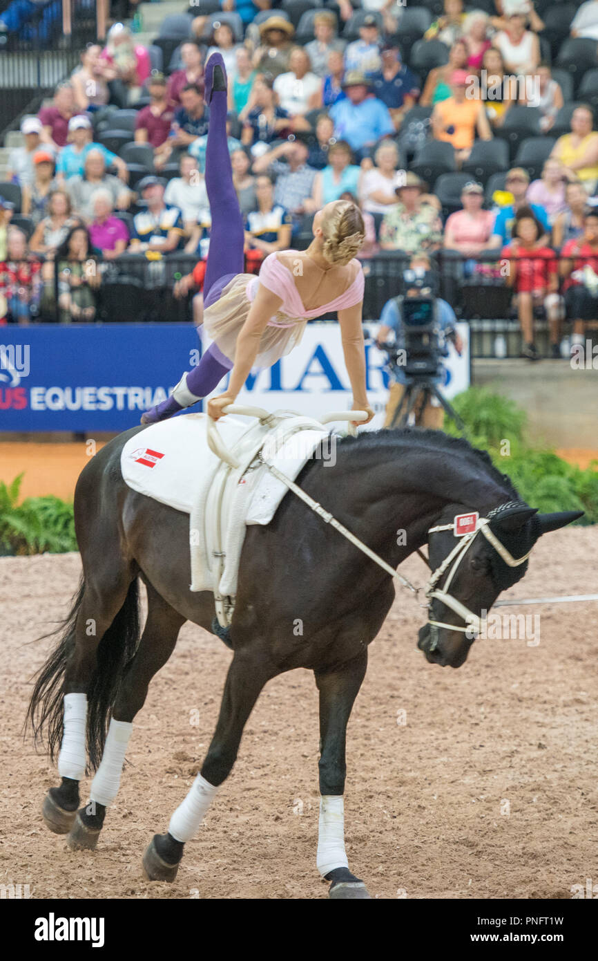 Molla del mulino, NC. 20 set 2018. FEI WEG Tryon 2018 Prosegue con i salti e le gare di salto con l. Foto Stock