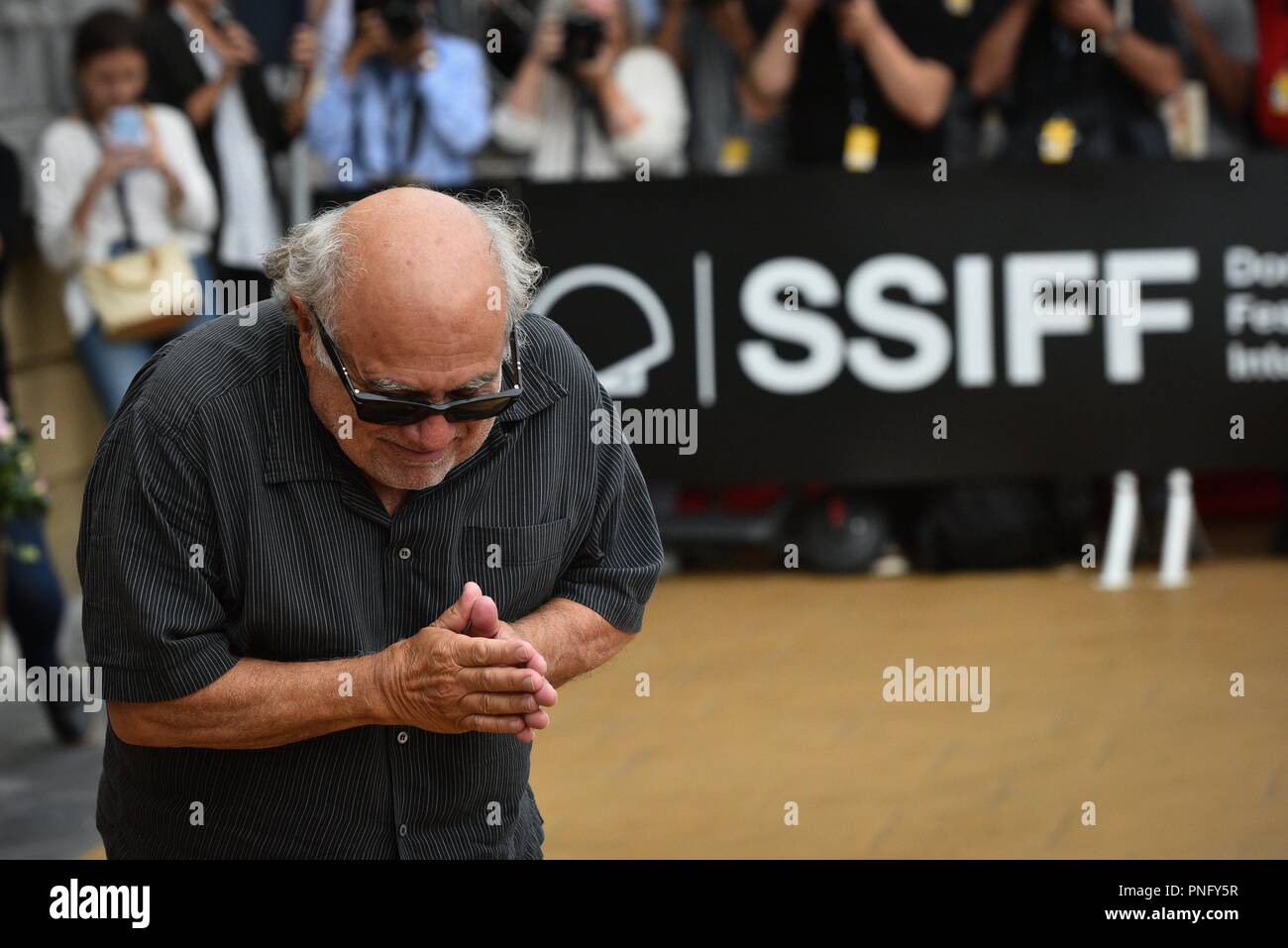 Danny DeVito assiste per i fotografi al momento del vostro arrivo in Hotel Maria Cristina in 66 San Sebastian International Film Festival il 21 settembre 2018 a San Sebastian, Spagna. Foto Stock