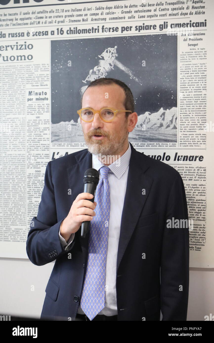 Settembre 21, 2018 - Nella foto: il direttore del giornale " Il Mattino "  il dr. Federico Monga.questa mattina è stata inaugurata la nuova sede del  giornale storico della città di Napoli, ''