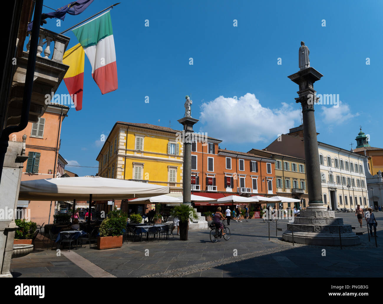 Piazza del Popolo, Ravenna, Italia Foto Stock