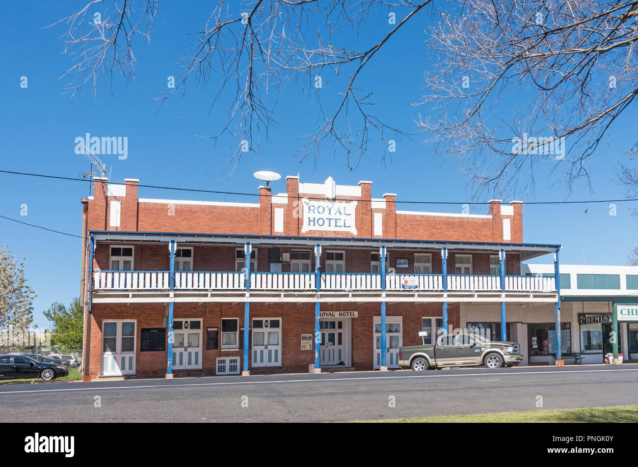 Il paese è un pub, Dunedoo, NSW Australia. Foto Stock