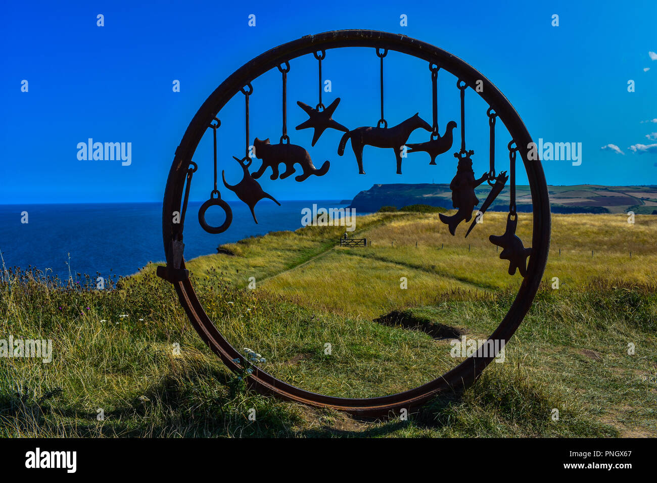 Saltburn e Saltburn scogliere Foto Stock